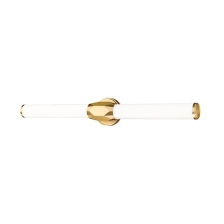 Z-Lite Cooper Vanity, 1-Light, 32 In.W x 4 In.L x 4.75 In.H, Modern Gold/Frosted 1010-32W-MGLD-LED